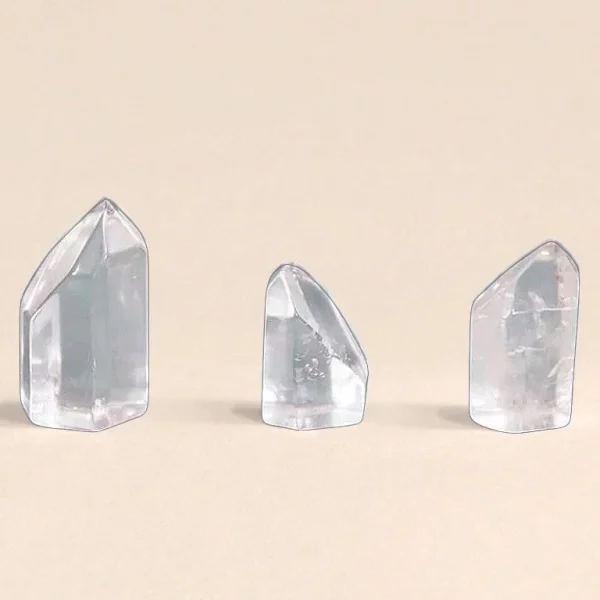 punta de cuarzo cristal 3,5 a 4,5 cm
