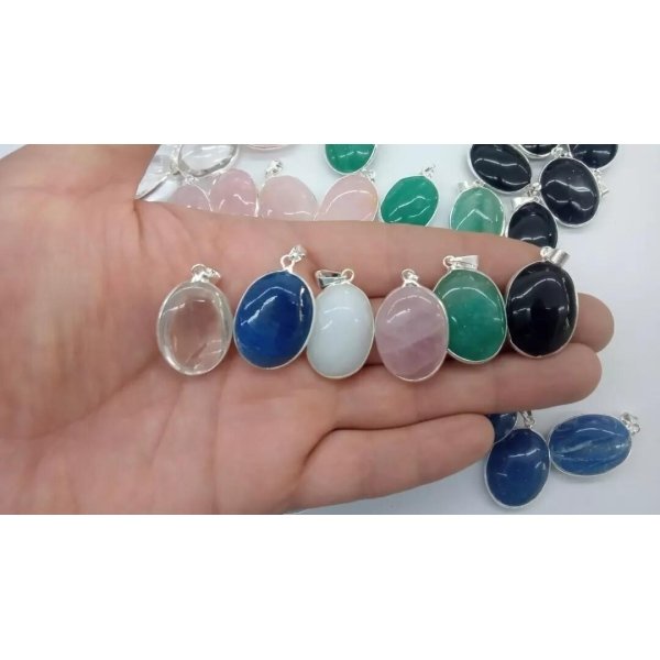 dije oval virola baño plata