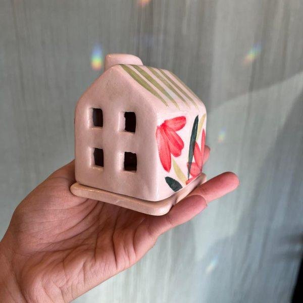 sahumador de ceramica casita