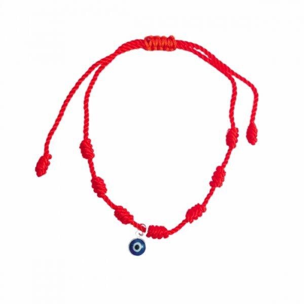 pulsera hilo 7 nudos con ojo turco